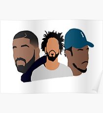 Drake, J Cole, Kendrick Lamar Poster