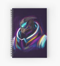 NEON Garrus Vakarian Fan Art Spiral Notebook