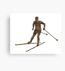 Rust Cross-country skiing Sticker Canvas Print