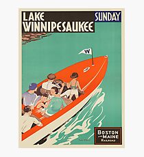 Vintage poster - Lake Winnipesaukee Photographic Print