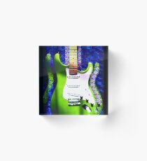 Electric Guitar #2 - GREEN Acrylic Block