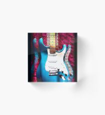 Electric Guitar #2 - BLUE Acrylic Block