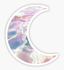 Pastel Ocean Crescent Moon Sticker