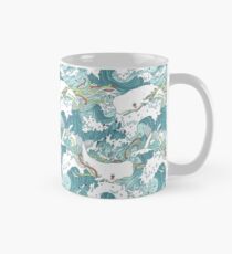 Taza Patrón de las ballenas y las olas