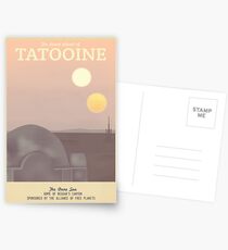 Tatooine Retro Reiseplakat Postkarten