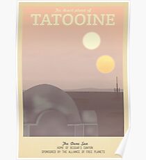 Tatooine Retro Reiseplakat Poster