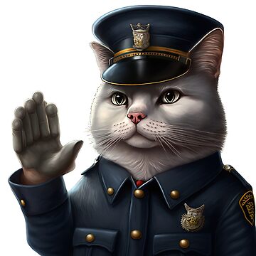 Officer police cat | Art Board Print