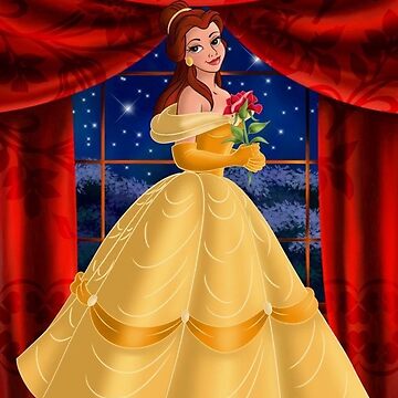 animated belle yellow dress