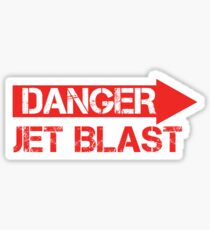 Danger Jet Blast Sticker
