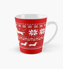 Dachshunds Christmas Sweater Pattern Tall Mug