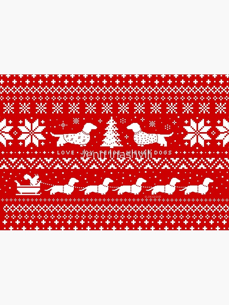 Dachshunds Christmas Sweater Pattern by ShortCoffee