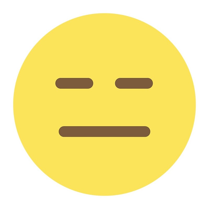 "Straight Face Emoji" by ethanwonggd | Redbubble