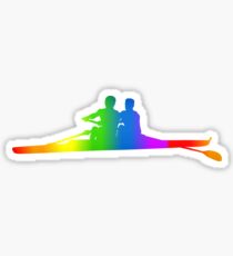 Colorful Rowing Rainbow Sticker Sticker