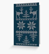nordisches Strickmuster Grußkarte
