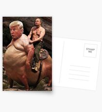 Putin riding Trump Postcards