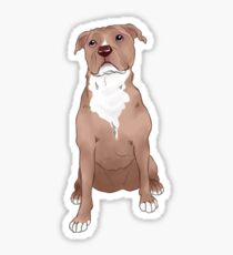 Red Pitbull Sticker