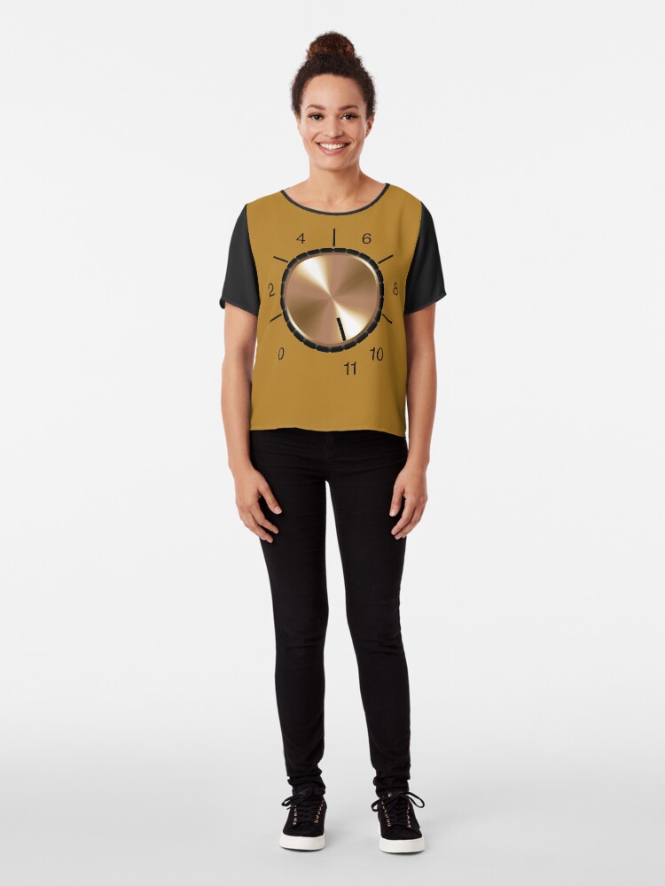 Alternate view of NDVH Volume Knob Chiffon Top