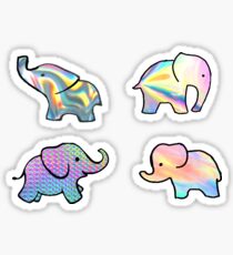 Holographic Elephants Sticker
