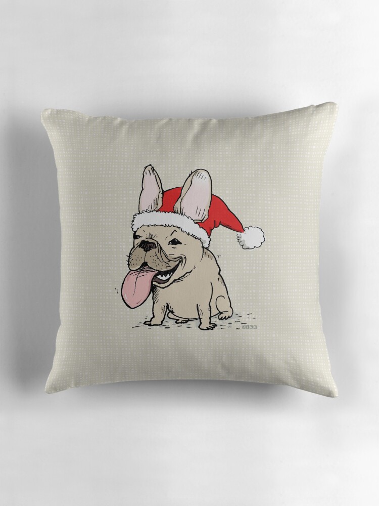 frenchie throw pillow