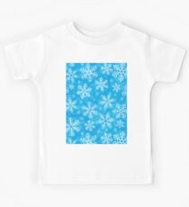 White snowflakes pattern Kids Tee