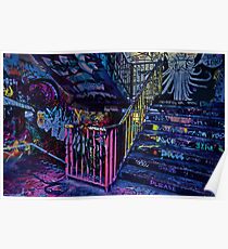 Graffiti staircase Poster