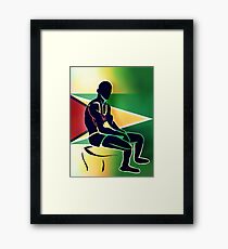 Custom Stencil Man (Guyana) Framed Print