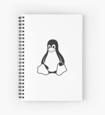 Linux Penguin - Monochrome Spiral Notebook