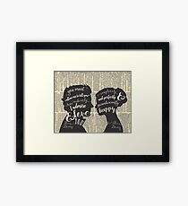 Lámina enmarcada Pride and Prejudice Quote Art, Jane Austen Typography Home Decor, Book Lovers Gift