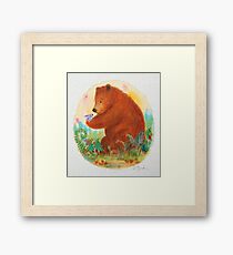 bear and bunny Framed Print
