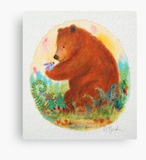 bear and bunny Canvas Print