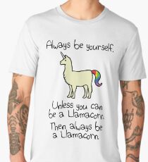 Always Be Yourself, Unless You Can Be A Llamacorn Men's Premium T-Shirt
