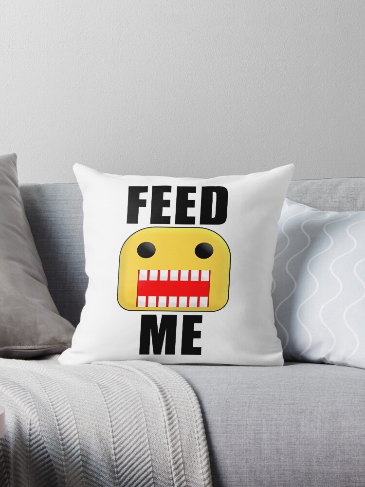 Roblox Feed Me Giant Noob Throw Pillow By Jenr8d Designs Redbubble - roblox feed me giant noob bath mat by jenr8d designs redbubble