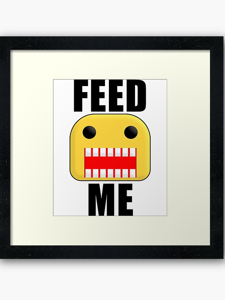 Roblox Feed Me Giant Noob Framed Art Print - roblox noob skin clipart black and white