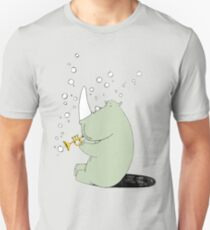 Rhino Blowing Bubbles Unisex T-Shirt