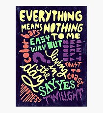 Elliott Smith Song Titles Photographic Print