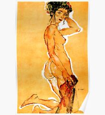 Egon Schiele "Kneeling Nude", 1911 Poster