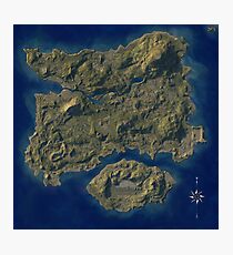 PUBG Map Poster Photographic Print
