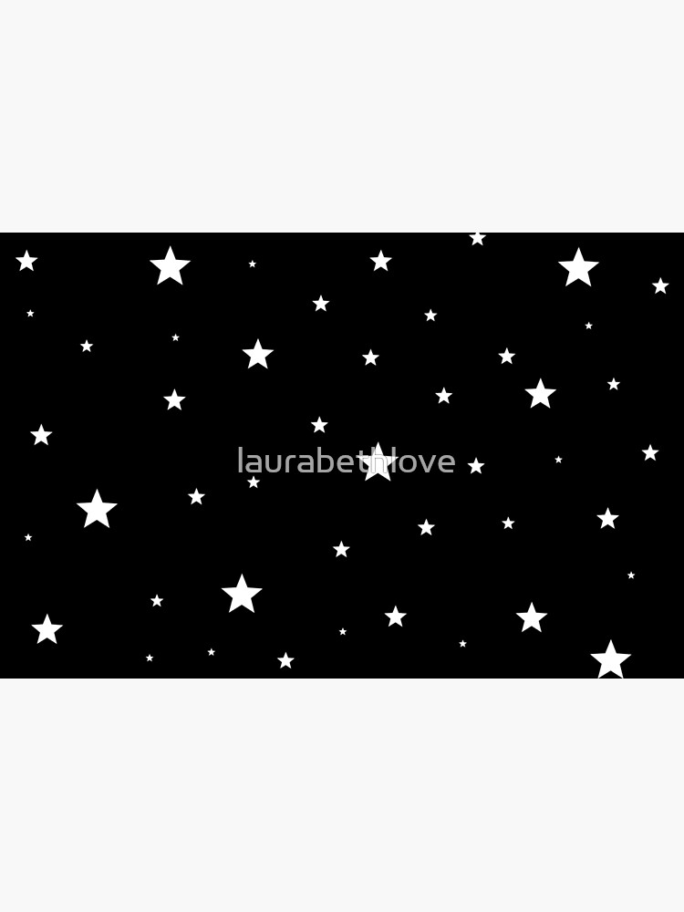 Scattered Stars - white on black by laurabethlove