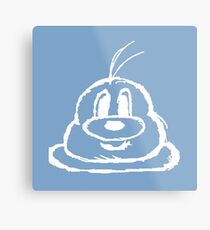 鮑 鮑 Pastel Blue Theme Metal Print