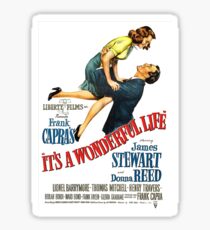 It's a wonderful life, Christmas movie poster Sticker