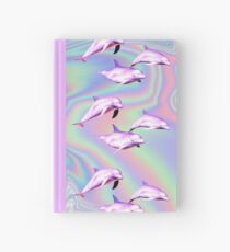 Cuaderno de tapa dura Delfines nadando en el océano