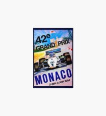 MONACO : Vintage 1984 Grand Prix Auto Racing Advertising Print Art Board