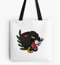 panther traditional tattoo flash Tote Bag