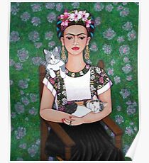 Frida cat lover Poster