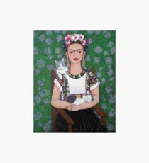 Frida cat lover Art Board