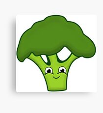 Happy Broccoli Canvas Print