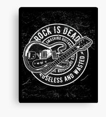 Rock is Dead Useless and Wasted Canvas Print