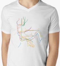 New York City Subway Men's V-Neck T-Shirt
