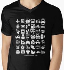 Medical Tourism Travel Icon Men's V-Neck T-Shirt