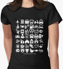 Medical Tourism Travel Icon Women's Fitted T-Shirt